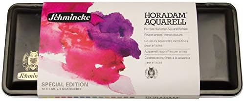 HORADAM Caja DE Acuarelas SCHMINCKE 12X5 ML + 3 Gratis: Amazon.es: Juguetes y juegos