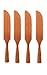 RAINBOW Wooden Butter Knife Cheese Spreaders, set of 4
