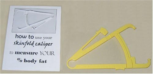 Yellow Budget Skinfold Caliper with Instructions Model C-111Y
