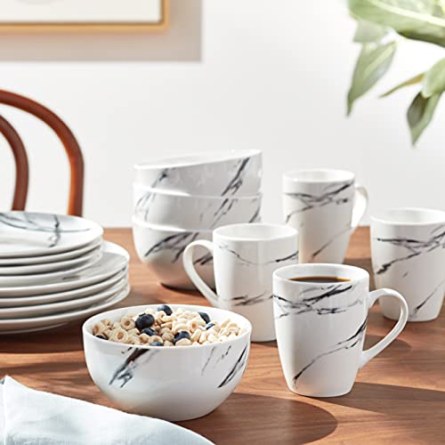 American Atelier Marble Black Coup Casual Round Porcelain