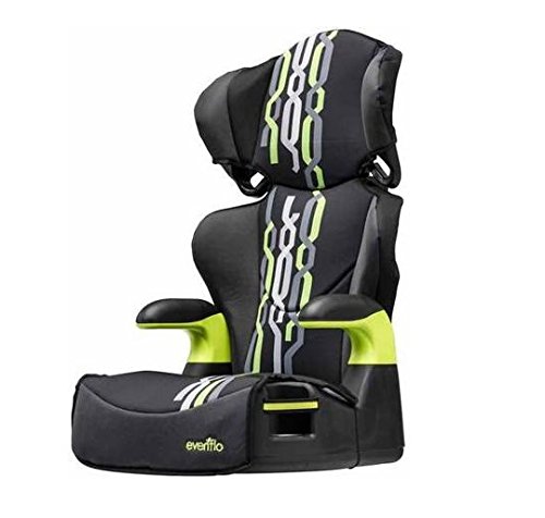 Evenflo Big Kid Sport Booster Car Seat, Jake Black