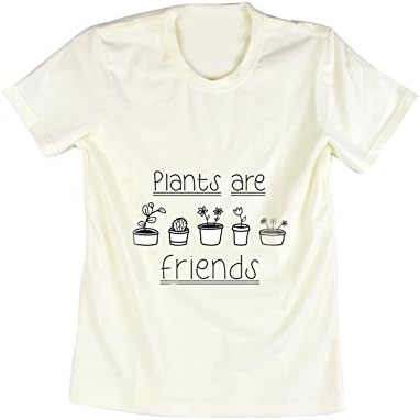 Emeri Unisex Adult's Plant Are Friends Cactus Quotes Cotton Tshirt (XXL, NTH32)