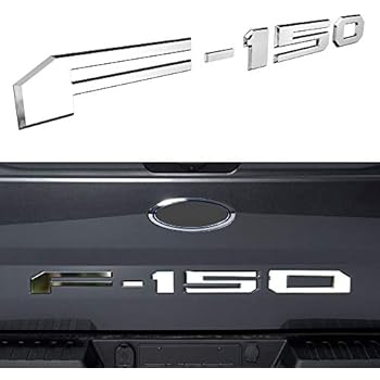 Tailgate Insert Letters for Ford F150 2018 2019 2020 - 3M Adhesive & 3D Raised Tailgate Decal Letters - Chrome Silver