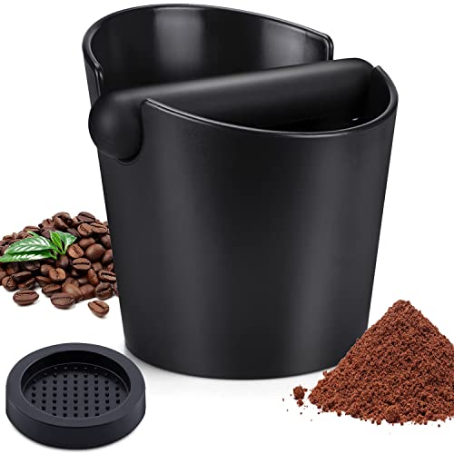 SKM-MX Caja para café,Caja de golpe,Caja de café de 4,4 pulgadas,Con palanca de golpeo duradera y almohadilla de martillo de polvo, Cubo para el café,Disfrute de un café fresco y molido (2 Piezas)