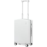 Hanke Hardside Carry-On Luggage 22x14x9 Airline Approved, 20 Inch Hard Shell Suitcases with Spinner Wheels, PC Hardshell Small Rolling Suitcase for Women Men with Tsa Lock(Smoke White)