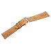 WOCCI 22mm Vintage Leather Watch Band for Men and Women, Silver Buckle (Tan)