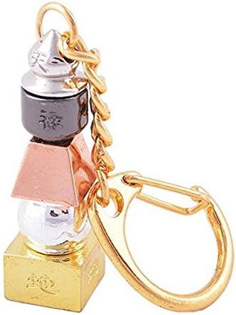 Amazon Co Jp イスイ Yishui 置物 5つ エレメント パゴダ キーチェーン 開運 福運 お守り W1101 ホーム キッチン