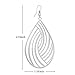 Chic Silver Alloy Hollow Filigree Lightweight Earrings Cutout Teardrop Hook Statement Earrings for Women
