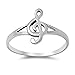 VE-01020 Sterling Silver Music Note G-Clef Band Ring (6)