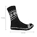Vihir Men's Slipper Socks With Suede Non Slip Sole -Winter Knitted Non-Skid Home Warm Floor Socks Indoor Floor Stocking House