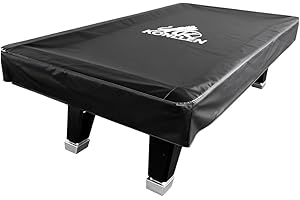 KONLLEN Pool Table Cover PU Leather Billiard Table Covers Indoor Outdoor Pool Table Cover Waterproof for 9 Feet Fitted Billia