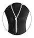 VK Accessories Long Knotted Pearl Necklace Boho Chain Y Shape Fashion Sweater Chain for Girl White