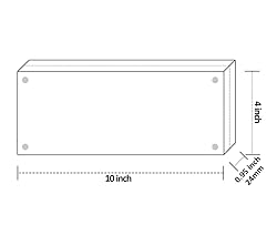 NIUBEE 4x10 Business License Frame, Clear Acrylic