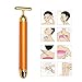 Beauty Bar T Jade Head - Fire Eyes-DIY Energy 24K Gold Pulse Face Wrinkles Massager Facial Body Skin Care Vibrating Massage Tools Birthday Gift (Gold)