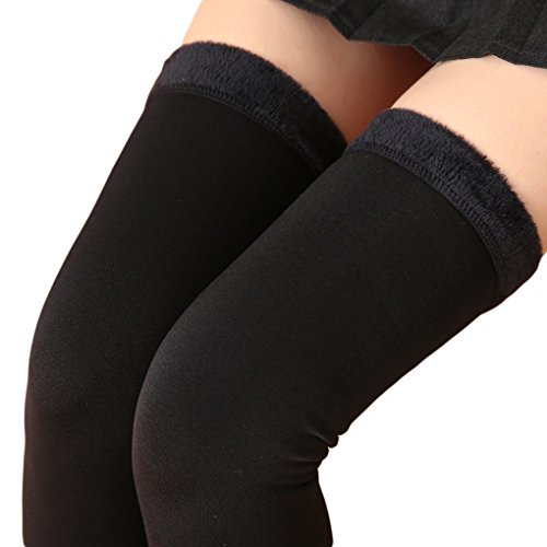 Romastory Womens Over Knee Leg Warmers Winter Thick Fleece Lined