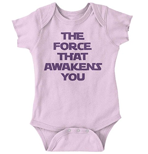 Force Awakens You Cute Funny Quote Star Wars Nerdy Baby Onesie Bodysuit
