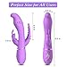 Rabbit Vibrator Dildo with Softest Dual Density Silicone for G Spot Clitoris Anal Triple Stimulation, PALOQUETH Rechargeable Waterproof Personal Vibrator with 7X7 Vibration Modes for Women, Purple