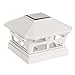 GreenLighting 6 Pack Mission Sun Light Solar Powered Post Cap Light for 5 x 5 PVC Posts (White)