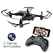 DROCON Drone with Camera, FPV RC Drone with 720P HD Wi-Fi Camera ,Quadcopter Drone for Kids & Beginners - Altitude Hold, Headless Mode, Foldable Arms, One Key take Off/Landing, Black