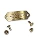 LuckyPet Rivet-On Pet ID Tag - Personalized, Silent and Customized - Suitable for Cats and Dogs - Heavy-Duty Pet Identification - Engraved Tags - Medium, Polished Brass Finish