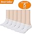 Mens No Show Socks Casual Low Cut Comfort Cotton Socks 5 Pack