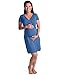 Kindred Bravely The Angelina Ultra Soft Maternity & Nursing Nightgown Dress (True Blue, Medium)