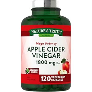 Apple Cider Vinegar 1800mg | 120 Vegan Capsules | High Strength, Keto Diet Friendly | Non-GMO, Gluten Free Supplement