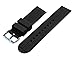 BARTON Watch Bands - Choice of Colors & Widths (18mm, 20mm, 22mm or 24mm) - Black 22mm - Soft Silicone rubber