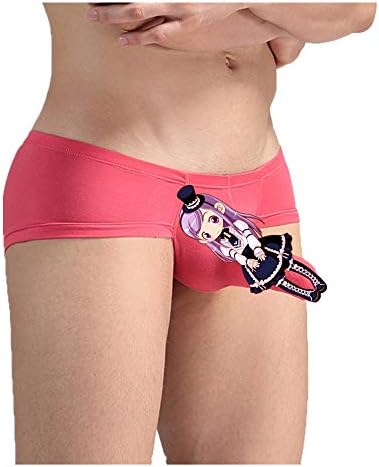Hanneng Men's Elephant Bulge Pouch Underwear Fit Solid Boxer Briefs Breathable Comfortable Shorts Underpants