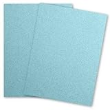 Metallic 8.5X11 Paper - BLUEBELL - 81lb Text (120gsm) - 25 PK