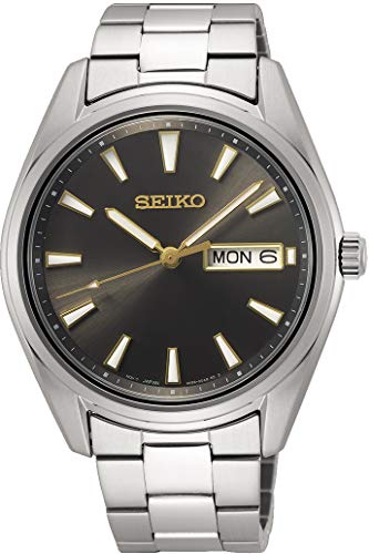Seiko-Quartz-Grey-Dial-Stainless-Steel-Mens-Watch-SUR343P1