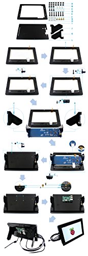 Waveshare 10.1inch HDMI LCD(B) (with case) IPS Touchscreen 1280x800 Capacitive Display Supports Raspberry Pi 3 B/2 B/B+/A+ Banana Pi/Pro BeagleBone Black Supports Multi Systems