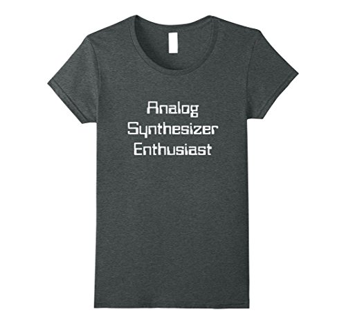 Womens "Analog Synthesizer Enthusiast" awesome edm synth t-shirt Small Dark Heather