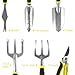 Famistar Garden Tool Set, 6 Piece Stainless Steel Tool Kit Heavy Duty Gardening Work Set with Soft Rubberized Non-Slip Handle Gardening Tools -Garden Gifts for Parentsthumb 4