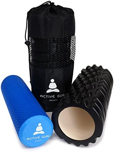 2-in-1 Foam Roller For Fast Muscle Pain Relief | 13 Inch | Personally Tested and Approved by Physical Therapists For Trigger Point Massage Therapy | Eco-Friendly | FREE Travel Bag Included