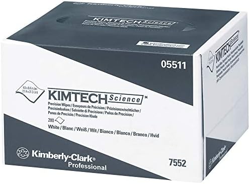 Top Pack Supply Kimtech Precision Low-Lint Wipers, 1 Ply, 4.4" x 8.4", White, 280/Box (Case of 60)