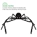 Unomor Halloween Decorations Giant Spider 4.1 Ft Furry Spiders with LED Eyes and Foldable Legs Halloween Outdoor Decorations Hairy Spider