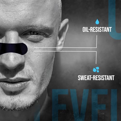 Athletic Nose Strips for Breathing – Flexible Nasal Strip for Comfortable Fit, Secure Hold, Non-Slip Adhesive Nose Tape, Sport and Sleep Nose Strips, 60 Count Nasal Expander Strips