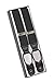 HOLD'EM Tuxedo Suspenders for Men Black Genuine Leather Button End 1.25 Inches Mens Braces Suspenders- Black (Tall 54