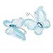 Pixnor Sheer Mesh Wire Butterfly with Gem Decoration - 50pcs (Blue)