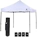 SUPERJARE Pop-up Canopy, 4 Weight Bags and a Wheeled Carry Bag, 10 Ft x 10 Ft Commercial Shelter, Outdoor Instant Folding Tent, Heavy Duty - White