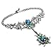 Holylove Blue Statement Necklace Chain for Women Daily Party Bachelo Wedding Club Show Gift Box-HLN00012 Blue
