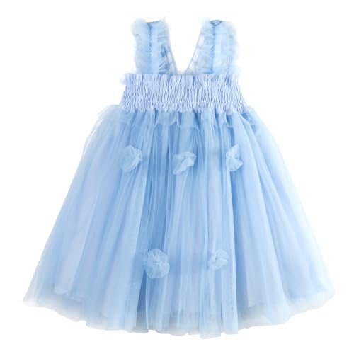 Miipat Dresses for Babies Girls Butterfly Tulle Sleeveless Little Girl Princess Dress Birthday Party Wedding Flowers Girl Dress