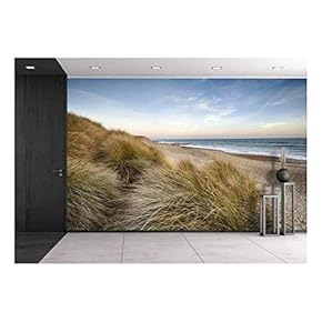 The Beach and Sand Dunes at Hengistbury Head Near Bournemouth in Dorset - Removable Wall Mural | Self-Adhesive Large Wallpaper - 66x96 inches
