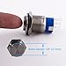 Latching Push Button Switch, URTONE UR193, 1NO1NC SPDT ON/Off 5A 250VAC 30VDC Stainless Steel Shell Suitable for 19mm 3/4