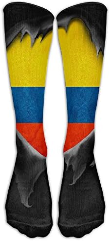 Colombia Flag Proud Colombian Unisex Compression Socks Funky Badminton Comfort Moisture Wicking Non Slip Sock Shoe Size 6-10