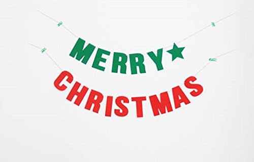DECOLUV DIY Party Banner - DIY Bunting Banner Decoration Party Garland (Merry Christmas)