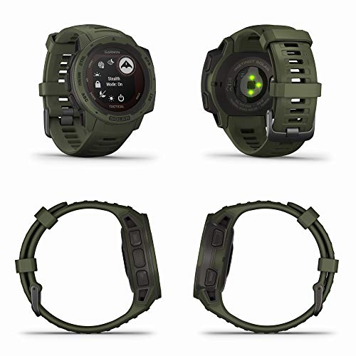 Garmin Instinct Solar Tactical Edition Premium GPS Smartwatch with Included Wearable4U Power