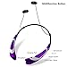 Bluetooth Headset Headphones Rymemo Metallic-feeling Soft Polishing Wireless Music Earphones Stereo Earbuds Sports/running Magnetic Neckband Style for Cellphone,Silver-Purple