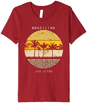 Kids Brazilian Jiu Jitsu BJJ Lover Tropical T Shirt Tee for Men 6 Cranberry